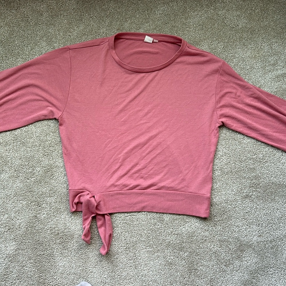 GAP rose/pink balloon sleeve long sleeve top